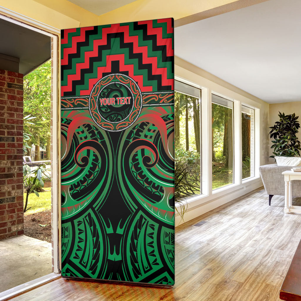 Aotearoa Ngai Tuhoe Personalised Door Cover Maori Iwi Poutama Puhoro Tattoo