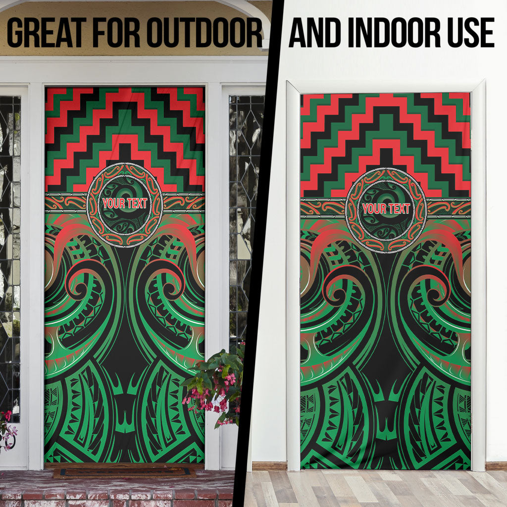 Aotearoa Ngai Tuhoe Personalised Door Cover Maori Iwi Poutama Puhoro Tattoo