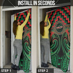 Aotearoa Ngai Tuhoe Personalised Door Cover Maori Iwi Poutama Puhoro Tattoo