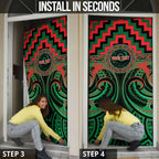 Aotearoa Ngai Tuhoe Personalised Door Cover Maori Iwi Poutama Puhoro Tattoo