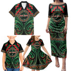 Aotearoa Ngai Tuhoe Personalised Family Matching Puletasi and Hawaiian Shirt Maori Iwi Poutama Puhoro Tattoo
