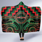 Aotearoa Ngai Tuhoe Hooded Blanket Maori Iwi Poutama Puhoro Tattoo
