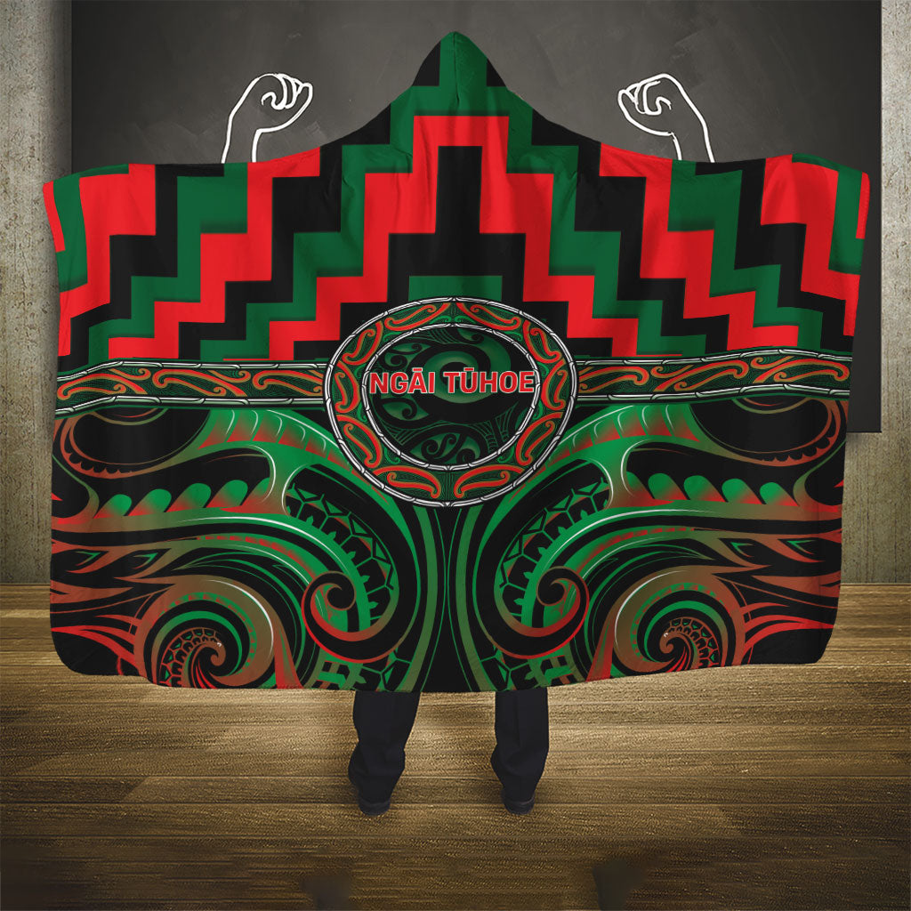 Aotearoa Ngai Tuhoe Hooded Blanket Maori Iwi Poutama Puhoro Tattoo