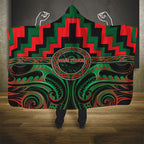 Aotearoa Ngai Tuhoe Hooded Blanket Maori Iwi Poutama Puhoro Tattoo