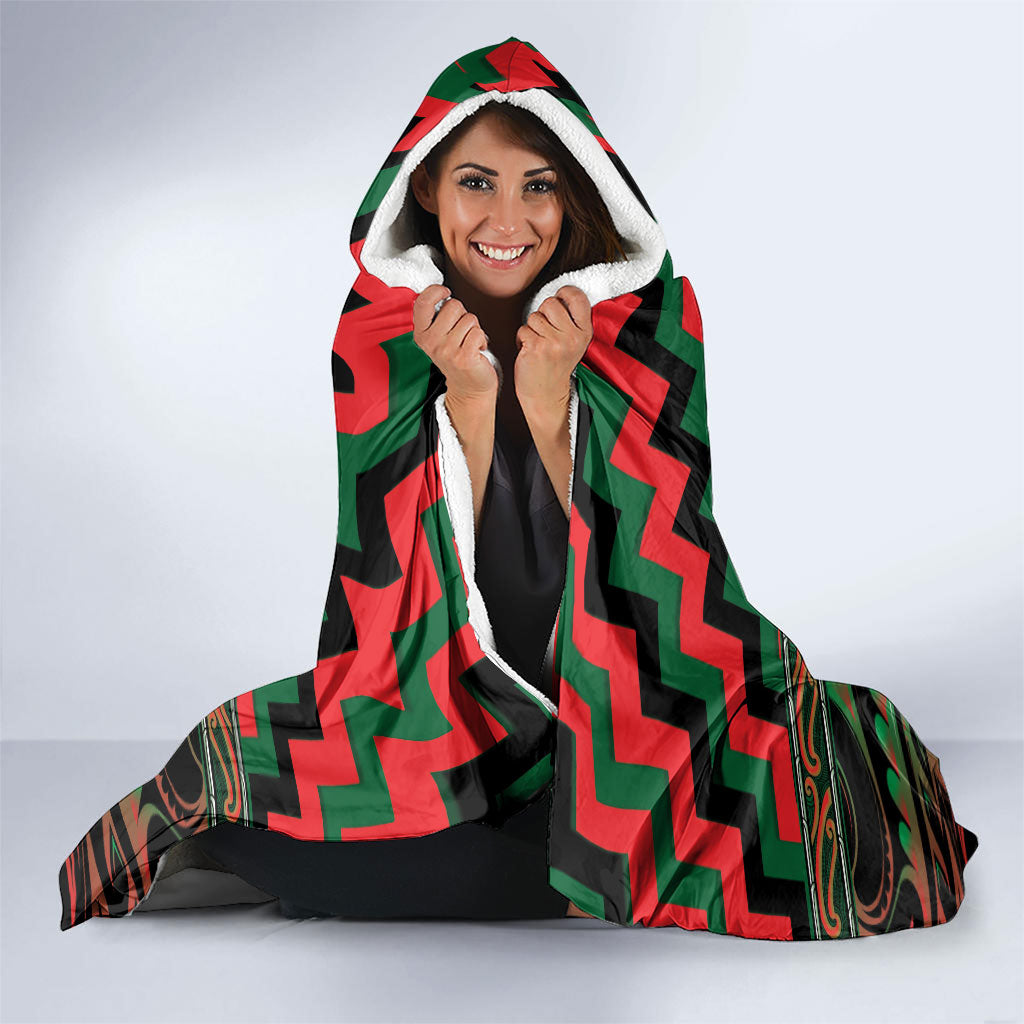 Aotearoa Ngai Tuhoe Hooded Blanket Maori Iwi Poutama Puhoro Tattoo