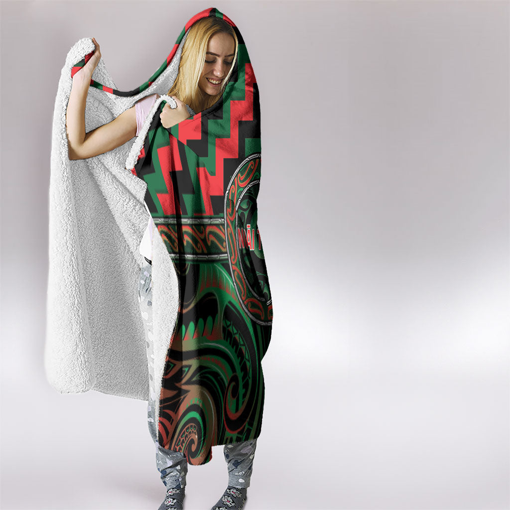 Aotearoa Ngai Tuhoe Hooded Blanket Maori Iwi Poutama Puhoro Tattoo