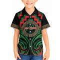 Aotearoa Ngai Tuhoe Personalised Kid Hawaiian Shirt Maori Iwi Poutama Puhoro Tattoo