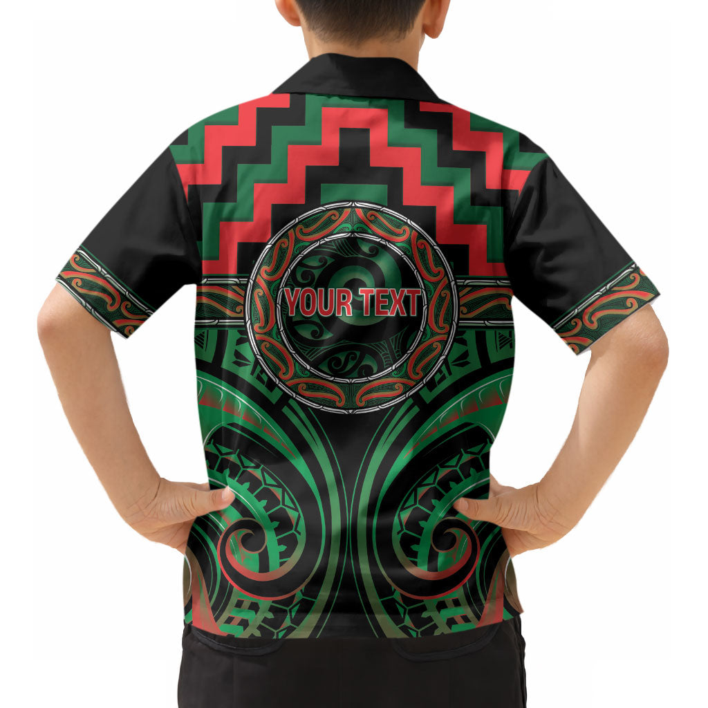 Aotearoa Ngai Tuhoe Personalised Kid Hawaiian Shirt Maori Iwi Poutama Puhoro Tattoo