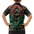 Aotearoa Ngai Tuhoe Personalised Kid Hawaiian Shirt Maori Iwi Poutama Puhoro Tattoo