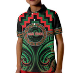 Aotearoa Ngai Tuhoe Personalised Kid Polo Shirt Maori Iwi Poutama Puhoro Tattoo
