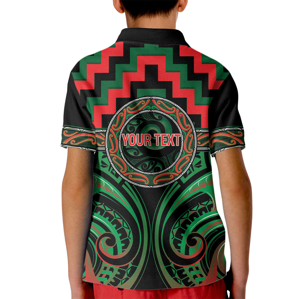 Aotearoa Ngai Tuhoe Personalised Kid Polo Shirt Maori Iwi Poutama Puhoro Tattoo