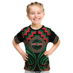 Aotearoa Ngai Tuhoe Personalised Kid T Shirt Maori Iwi Poutama Puhoro Tattoo