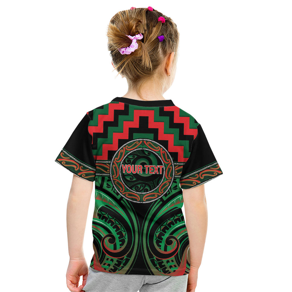 Aotearoa Ngai Tuhoe Personalised Kid T Shirt Maori Iwi Poutama Puhoro Tattoo