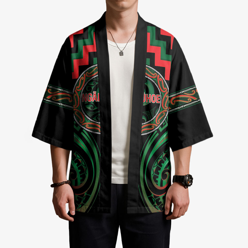 Aotearoa Ngai Tuhoe Personalised Kimono Maori Iwi Poutama Puhoro Tattoo