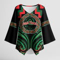 Aotearoa Ngai Tuhoe Personalised Kimono Sleeve Blouse Maori Iwi Poutama Puhoro Tattoo