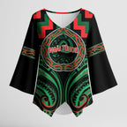 Aotearoa Ngai Tuhoe Personalised Kimono Sleeve Blouse Maori Iwi Poutama Puhoro Tattoo