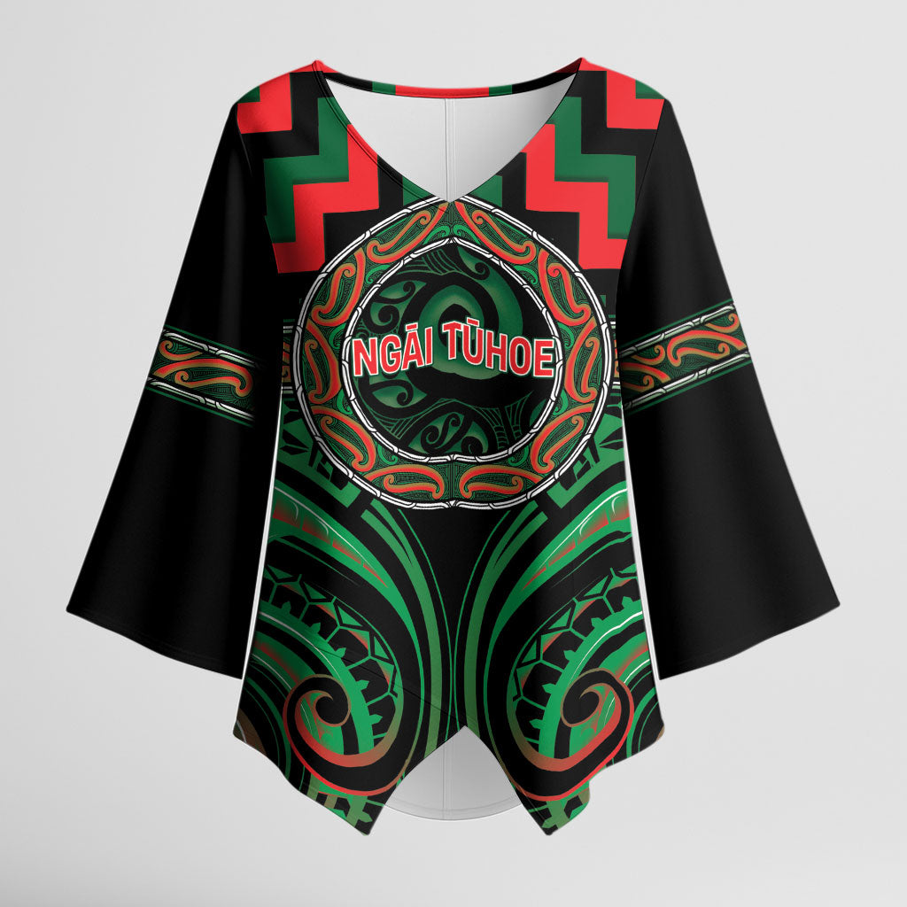 Aotearoa Ngai Tuhoe Personalised Kimono Sleeve Blouse Maori Iwi Poutama Puhoro Tattoo