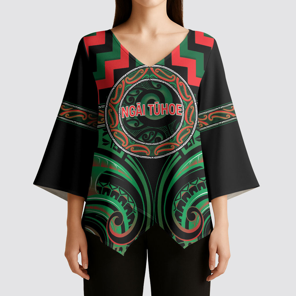 Aotearoa Ngai Tuhoe Personalised Kimono Sleeve Blouse Maori Iwi Poutama Puhoro Tattoo