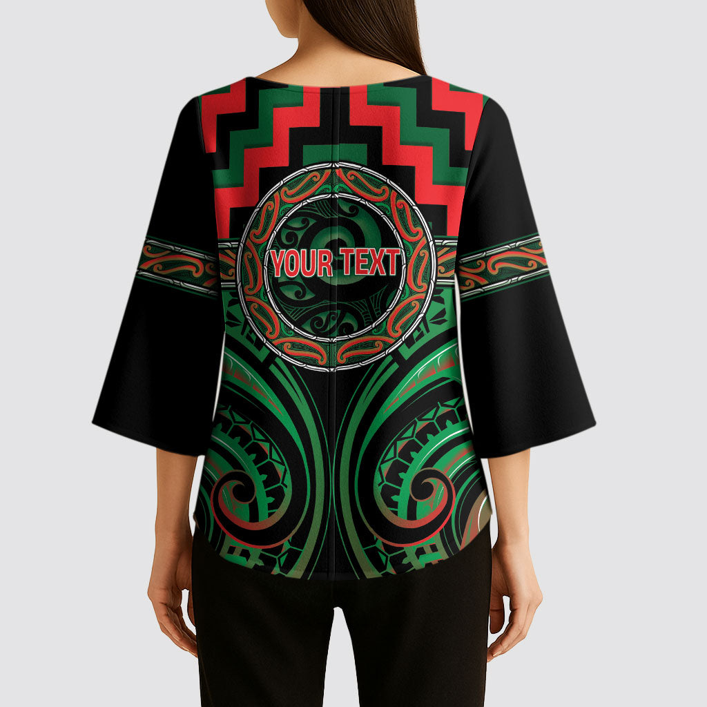Aotearoa Ngai Tuhoe Personalised Kimono Sleeve Blouse Maori Iwi Poutama Puhoro Tattoo