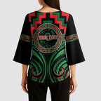 Aotearoa Ngai Tuhoe Personalised Kimono Sleeve Blouse Maori Iwi Poutama Puhoro Tattoo