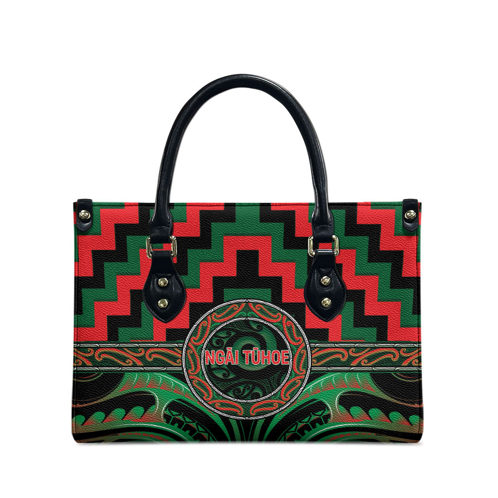 Aotearoa Ngai Tuhoe Leather Bag Maori Iwi Poutama Puhoro Tattoo