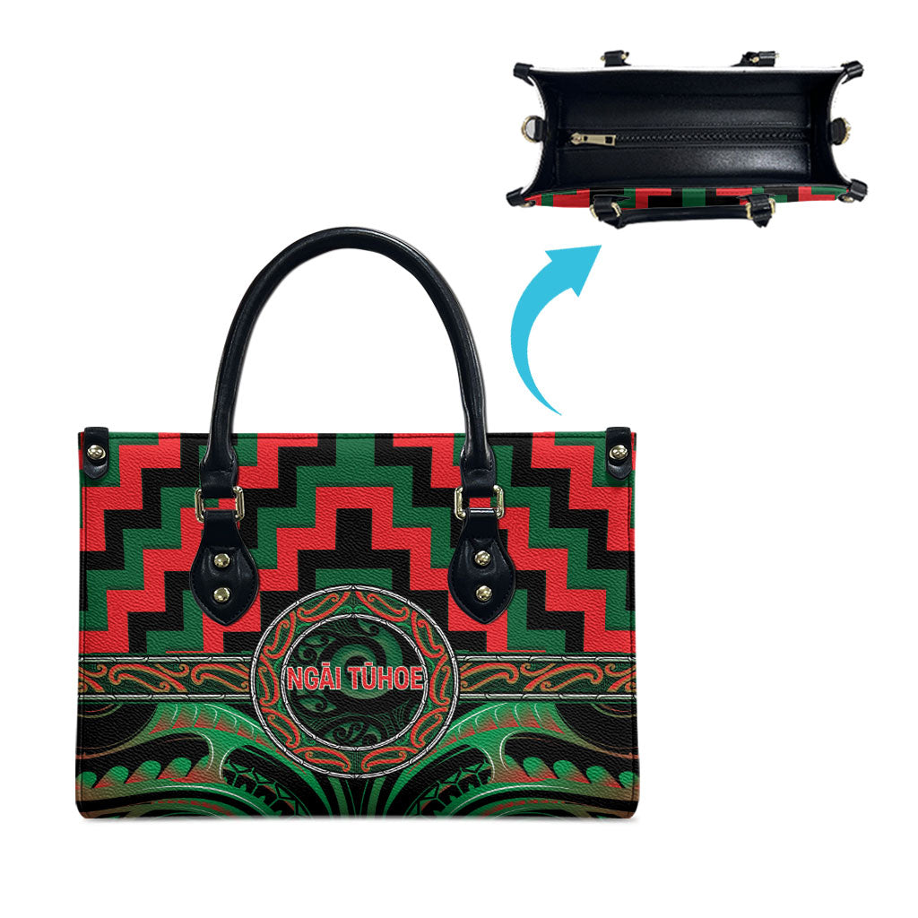 Aotearoa Ngai Tuhoe Leather Bag Maori Iwi Poutama Puhoro Tattoo