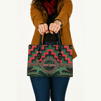 Aotearoa Ngai Tuhoe Leather Bag Maori Iwi Poutama Puhoro Tattoo