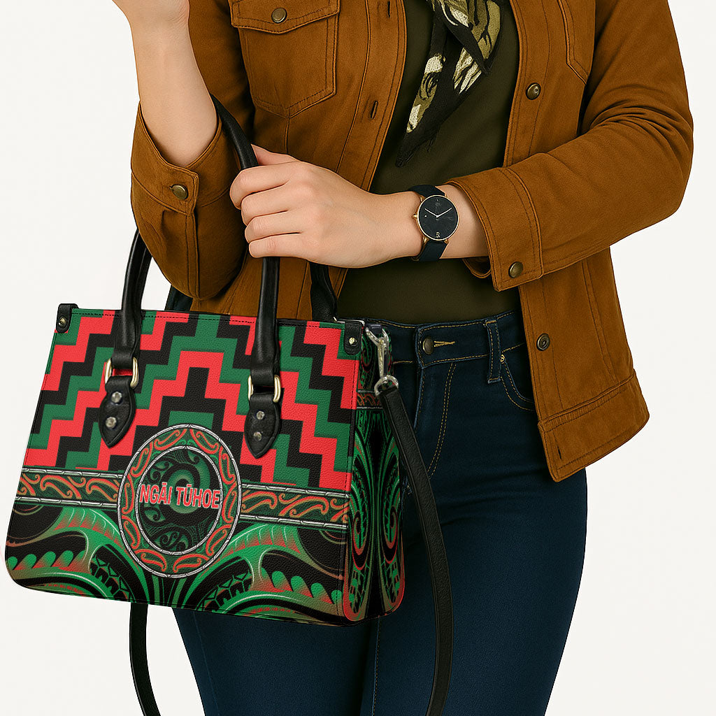 Aotearoa Ngai Tuhoe Leather Bag Maori Iwi Poutama Puhoro Tattoo