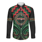 Aotearoa Ngai Tuhoe Personalised Long Sleeve Button Shirt Maori Iwi Poutama Puhoro Tattoo