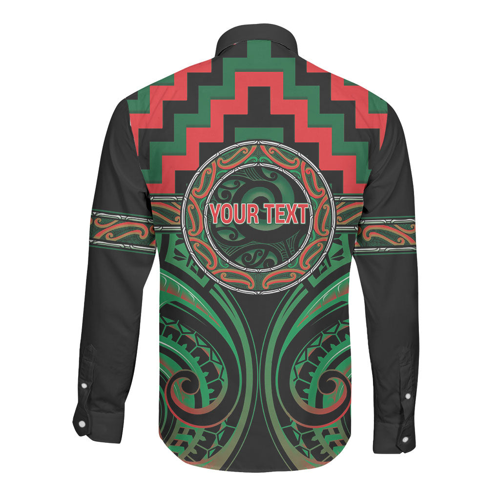 Aotearoa Ngai Tuhoe Personalised Long Sleeve Button Shirt Maori Iwi Poutama Puhoro Tattoo