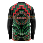 Aotearoa Ngai Tuhoe Personalised Long Sleeve Shirt Maori Iwi Poutama Puhoro Tattoo