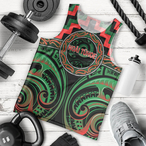 Aotearoa Ngai Tuhoe Personalised Men Tank Top Maori Iwi Poutama Puhoro Tattoo