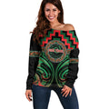 Aotearoa Ngai Tuhoe Personalised Off Shoulder Sweater Maori Iwi Poutama Puhoro Tattoo