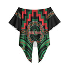 Aotearoa Ngai Tuhoe Personalised Off Shoulder Wrap Waist Top Maori Iwi Poutama Puhoro Tattoo