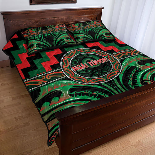 Aotearoa Ngai Tuhoe Quilt Bed Set Maori Iwi Poutama Puhoro Tattoo
