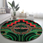 Aotearoa Ngai Tuhoe Round Carpet Maori Iwi Poutama Puhoro Tattoo