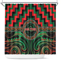 Aotearoa Ngai Tuhoe Shower Curtain Maori Iwi Poutama Puhoro Tattoo