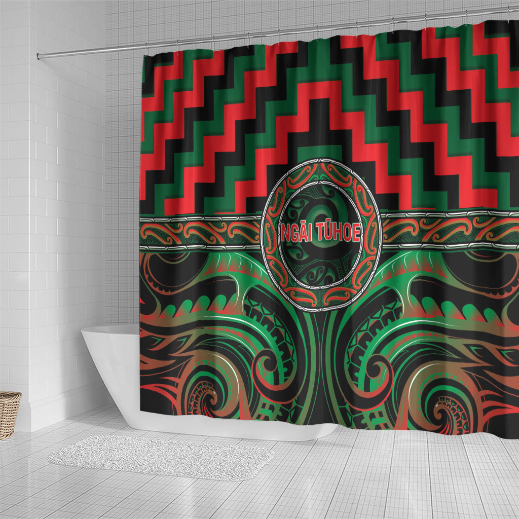 Aotearoa Ngai Tuhoe Shower Curtain Maori Iwi Poutama Puhoro Tattoo