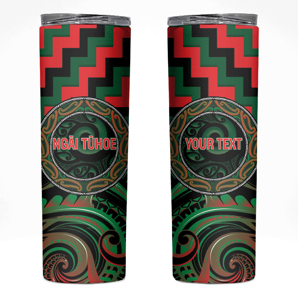 Aotearoa Ngai Tuhoe Personalised Skinny Tumbler Maori Iwi Poutama Puhoro Tattoo