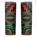Aotearoa Ngai Tuhoe Personalised Skinny Tumbler Maori Iwi Poutama Puhoro Tattoo