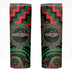 Aotearoa Ngai Tuhoe Personalised Skinny Tumbler Maori Iwi Poutama Puhoro Tattoo