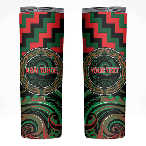 Aotearoa Ngai Tuhoe Personalised Skinny Tumbler Maori Iwi Poutama Puhoro Tattoo