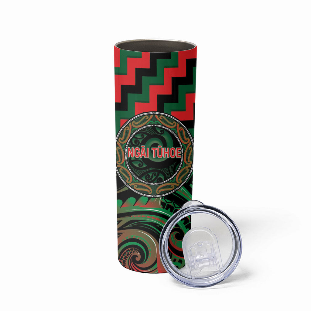 Aotearoa Ngai Tuhoe Personalised Skinny Tumbler Maori Iwi Poutama Puhoro Tattoo
