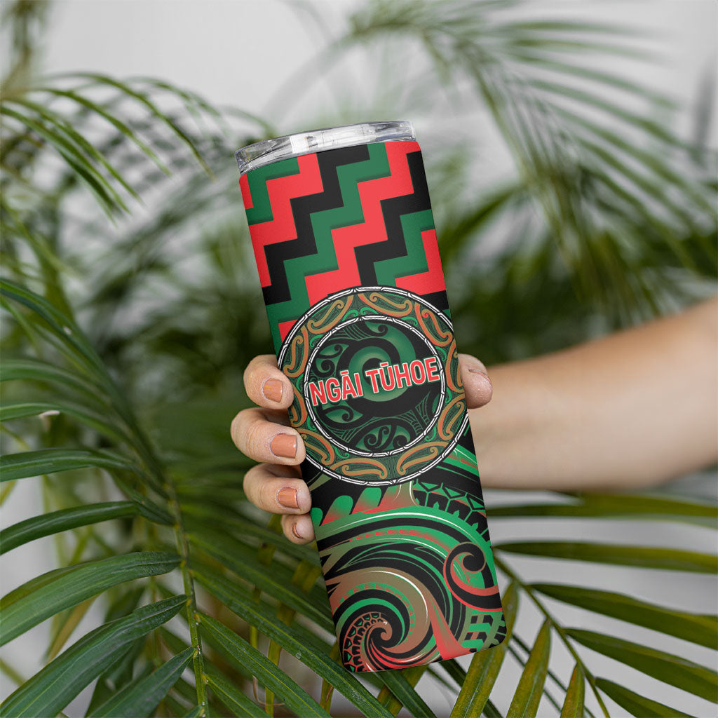 Aotearoa Ngai Tuhoe Personalised Skinny Tumbler Maori Iwi Poutama Puhoro Tattoo