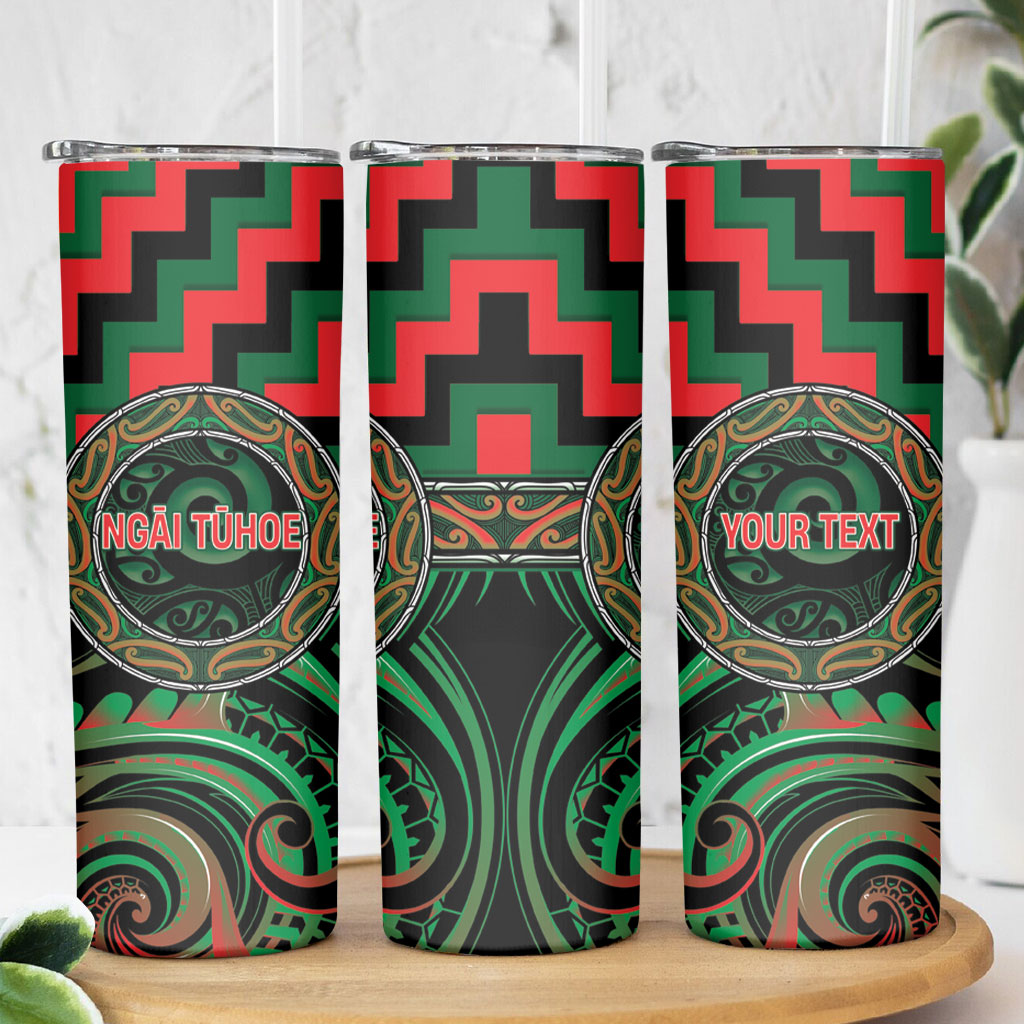 Aotearoa Ngai Tuhoe Personalised Skinny Tumbler Maori Iwi Poutama Puhoro Tattoo
