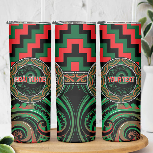 Aotearoa Ngai Tuhoe Personalised Skinny Tumbler Maori Iwi Poutama Puhoro Tattoo