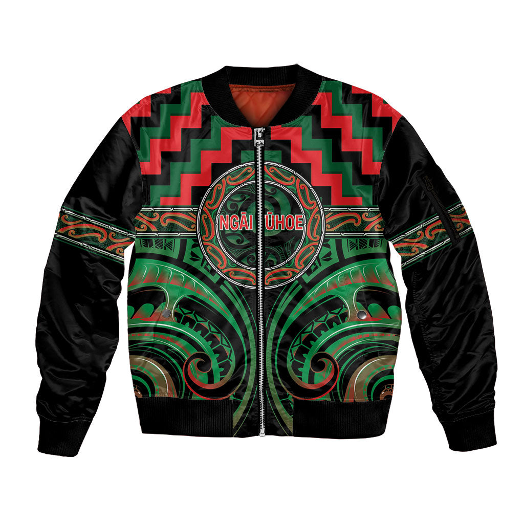 Aotearoa Ngai Tuhoe Personalised Sleeve Zip Bomber Jacket Maori Iwi Poutama Puhoro Tattoo
