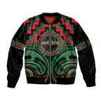 Aotearoa Ngai Tuhoe Personalised Sleeve Zip Bomber Jacket Maori Iwi Poutama Puhoro Tattoo