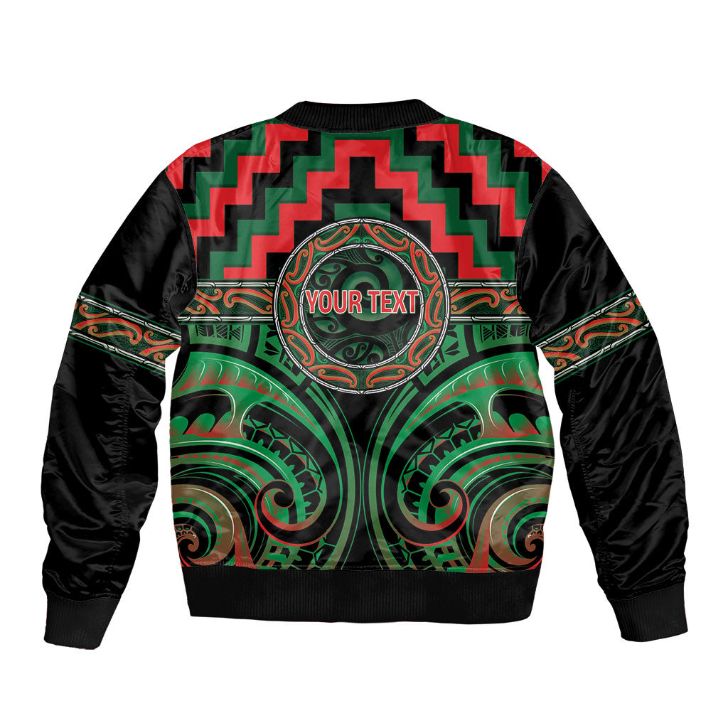 Aotearoa Ngai Tuhoe Personalised Sleeve Zip Bomber Jacket Maori Iwi Poutama Puhoro Tattoo
