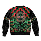 Aotearoa Ngai Tuhoe Personalised Sleeve Zip Bomber Jacket Maori Iwi Poutama Puhoro Tattoo